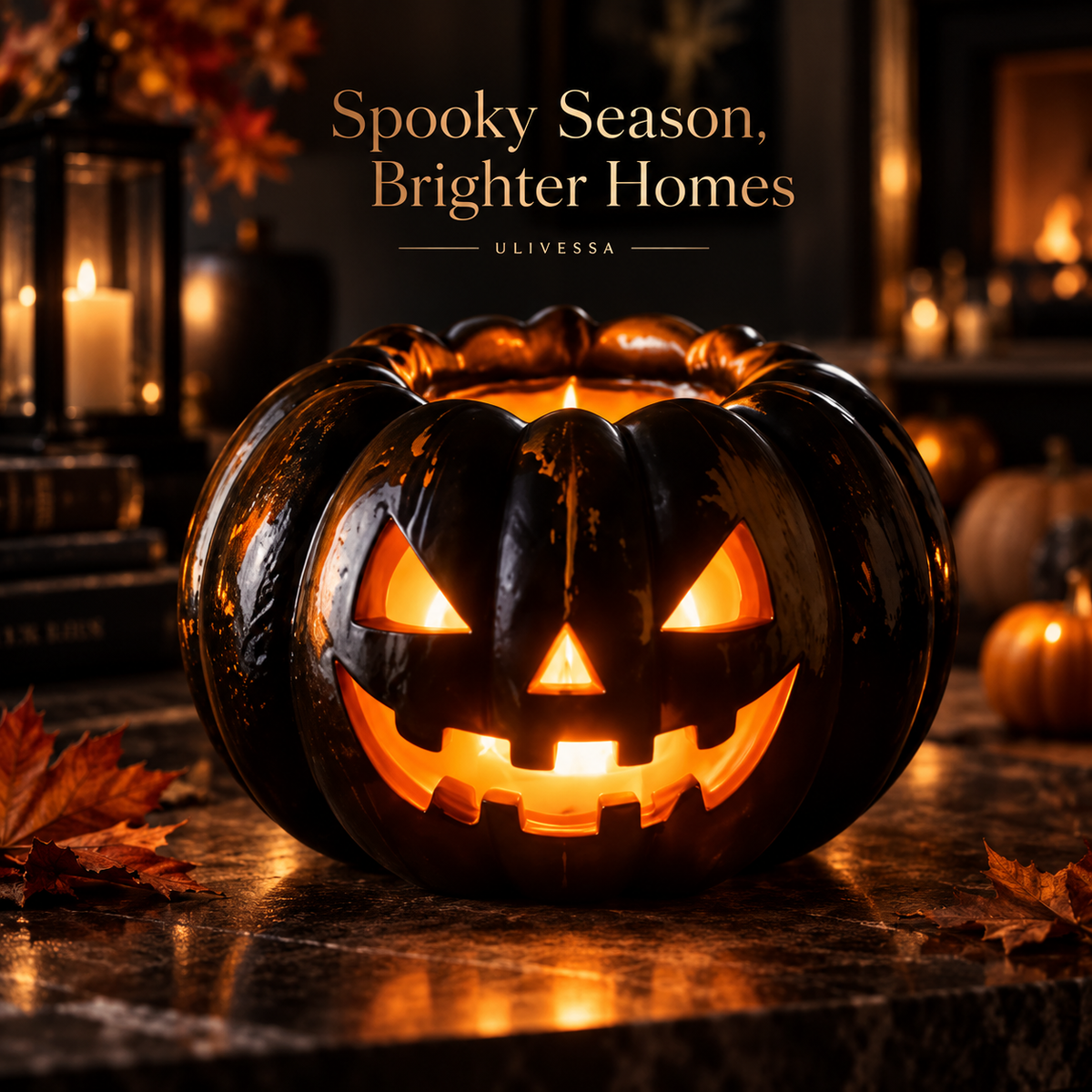 Ulivessa®|Midnight Pumpkin Candle Holder