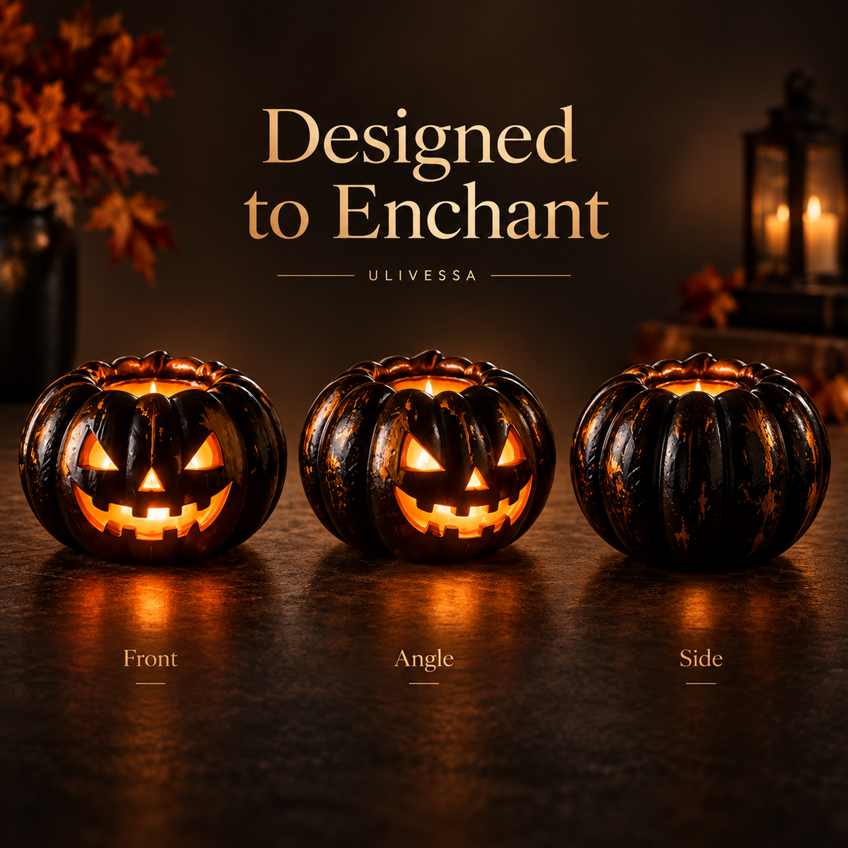 Ulivessa®|Midnight Pumpkin Candle Holder