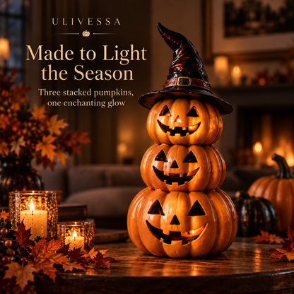 Ulivessa®|Witch Hat Pumpkin Stack Decor