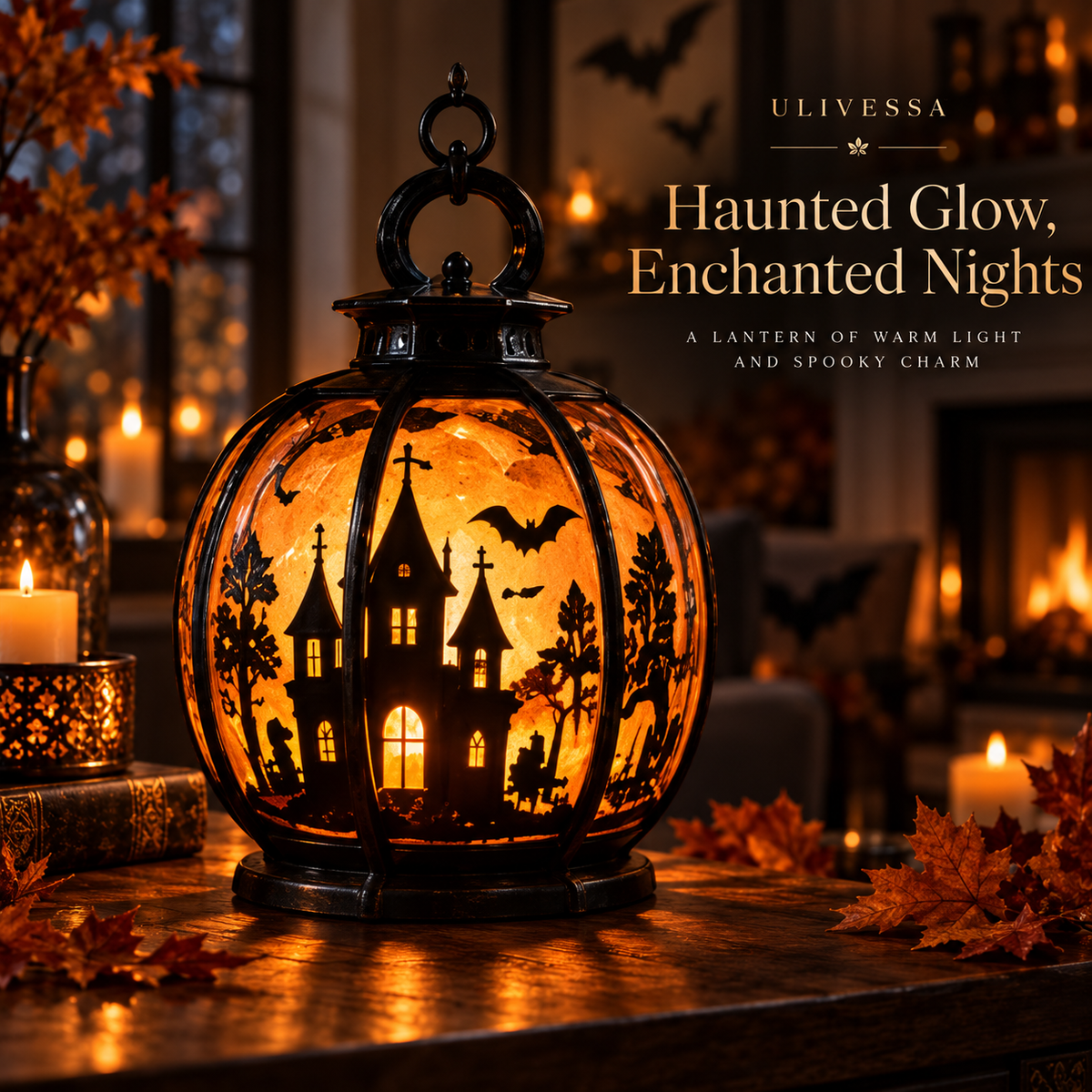 Ulivessa®|Haunted Manor Pumpkin Lantern