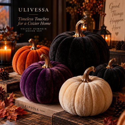 Ulivessa®|Velvet Pumpkin Decor Set